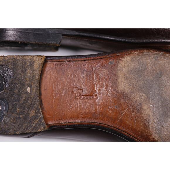 Allen Edmonds Bergamo Brown Penny Loafers Made in Italy 12D - Picture 10 of 12